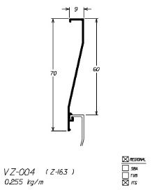 VZ-004  1,53 KG BARRA 6,00 ML ESQUADRIA DE ALUMINIO