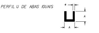 PU-002 PERFIL U 12,70 MM X 12,70 MM 0,900 KG ML BARRA 6,00 ML
