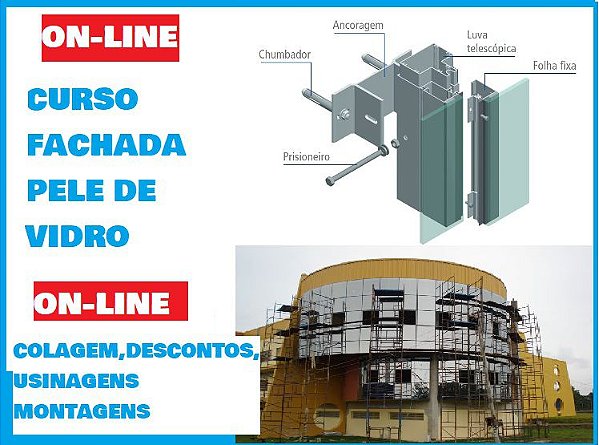 CURSO FACHADA PELE DE VIDRO GLAZING ON-LINE COMPLETO