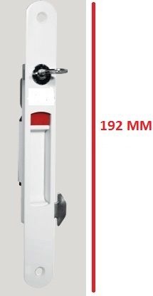 FEC 012(FEC-677)-FECHO CONCHA 192 MM ALUMINIO MANUAL C/ FECHADURA LS/LG