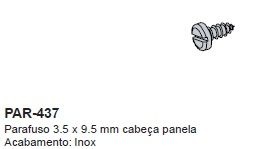 PAR-437-PARAFUSO A. A. ACO INOX CP 3,5 X 9,5(PCT 100 PÇS)