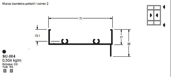 SU-004(ALS-004) 3,02 KG BARRA 6,00 ML LS
