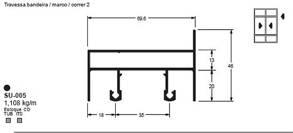 SU-005(ALS-005) 6,64 KG BARRA 6,00 ML LS