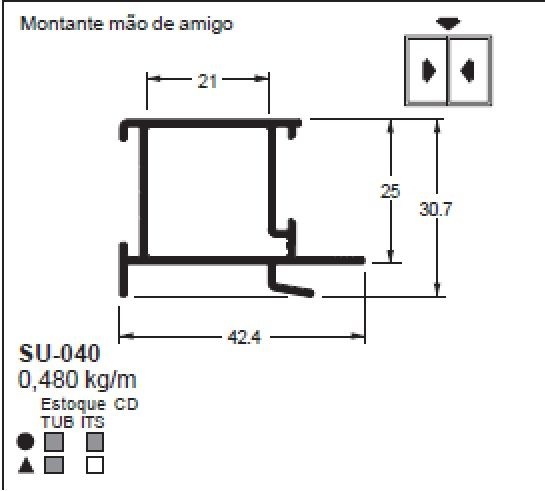 SU-040(ALS-040) 2,88 KG BARRA 6,00 ML LS