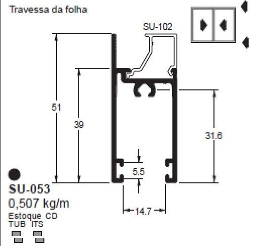 SU-053(ALS-053) 3.04 KG BARRA 6,00 ML LS