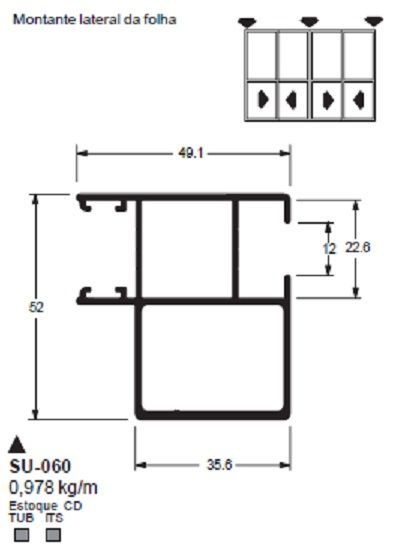 SU-060(ALS-060) 5,86 KG BARRA 6,00 ML LS