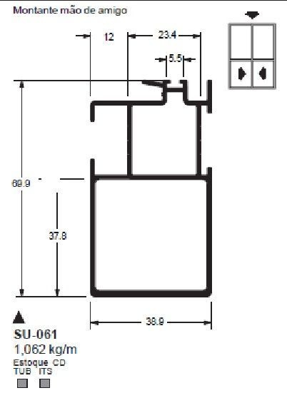 SU-061(ALS-061)  6,37 KG  BARRA 6,00 ML LS