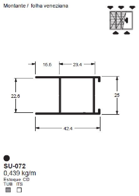 SU-072(ALS-072) 2,63 KG BARRA 6,00 ML LS