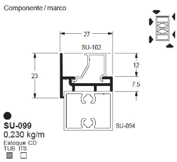 SU-099(ALS-099) 1,38 KG BARRA 6,00 ML LS