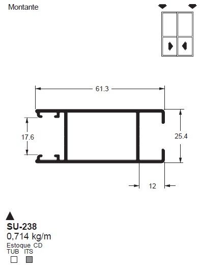 SU-238(ALS-238) 4,28 KG BARRA 6,00 ML