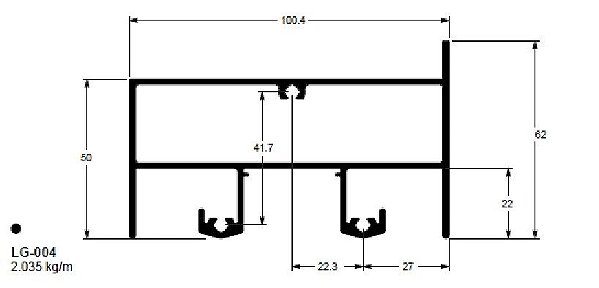 LG-004(32-004) 12,21 KG BARRA 6,00 ML LG