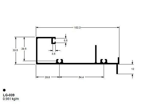 LG-009 (32-009)  5,88 KG BARRA 6,00 ML LG
