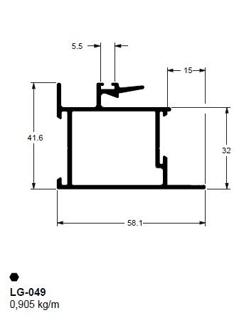 LG-049 (32-049)  5,43 KG BARRA 6,00 ML LG