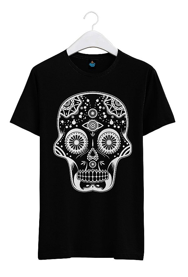 Camiseta Estampada Caveira Mexicana