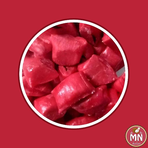 Kg da Bala de Coco Tradicional sem recheio vermelho morango/melancia