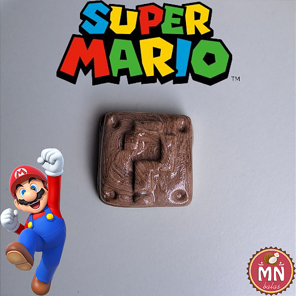 Kit com 50 balas de coco ponto de interrogação do Super Mário