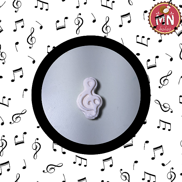 Kit com 50 balas de coco nota musical ou clave musical modelo 1