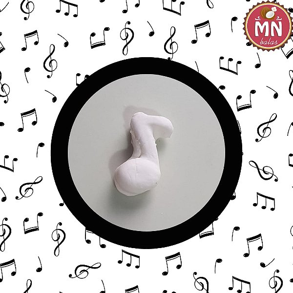 Kit com 50 balas de coco nota musical ou clave musical modelo 2