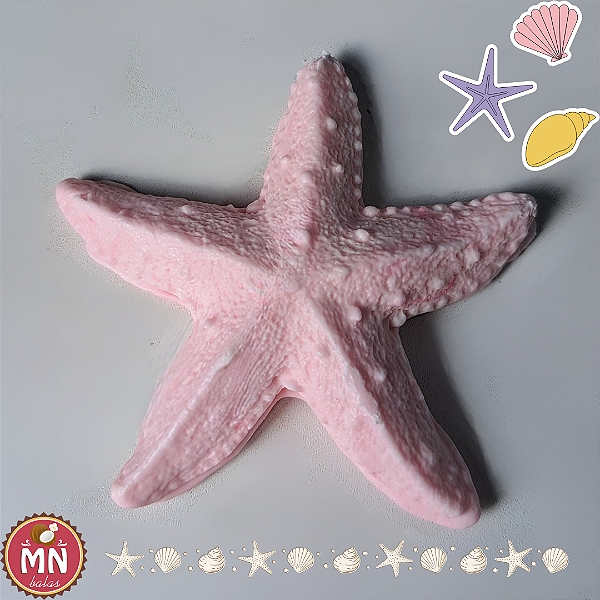 Kit com 50 balas personalizadas de estrela do mar realista no tamanho 7,5 cm x 7,5 cm
