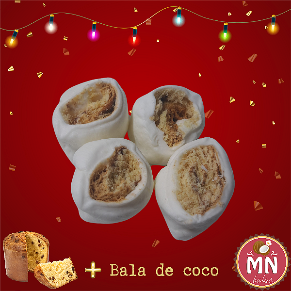 Kg da bala de coco recheada de chocotone balatone