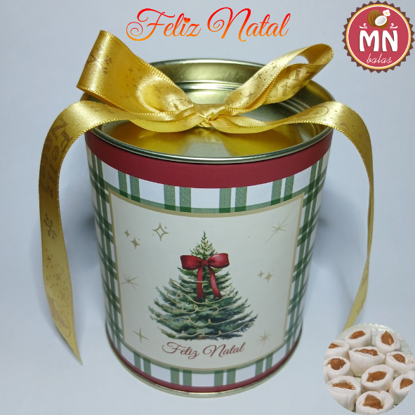 Unidade da tubolata de natal pinheiro verde 11 cm x 9 cm de natal com 15 balas recheadas (escolher sabor) no tamanho normal