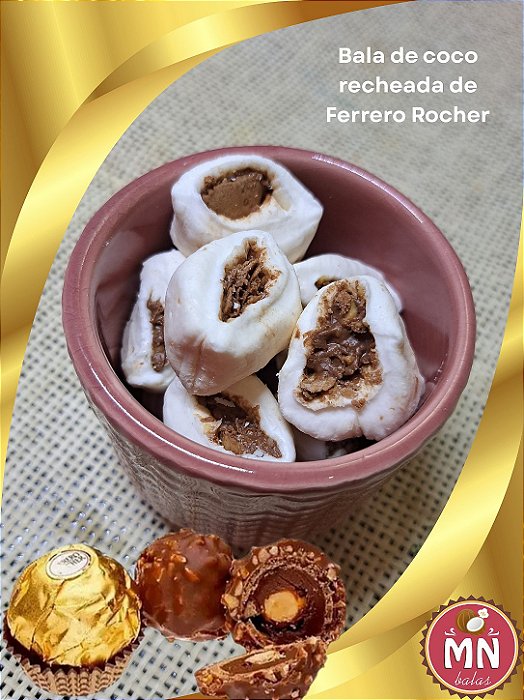 1/2 Kg da recheada de Ferrero Rocher com 75 balas