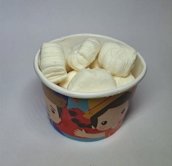 Potinho com 6 balas de coco para Festa Junina