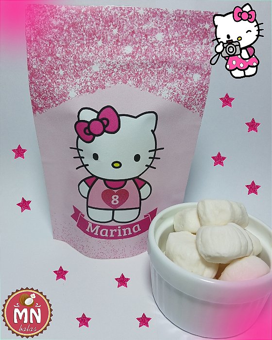 Unidade do saquinho hermético ziplock personalizado 10 cm x 15 cm com 6 balas de coco tradicionais e arte inclusa sem tag pendurada e sem correntinha