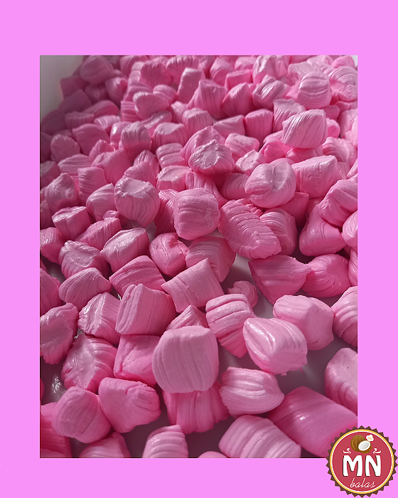 Kg da bala de coco tradicional rosa bebê/rosa claro com 150 balas