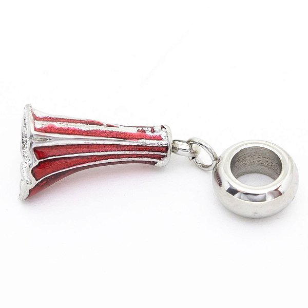 Berloque em Aço Cirúrgico 316l  Vestido de Princesa Vermelho