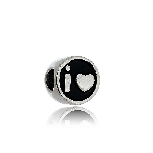 Charm em Aço Inoxidável iLove