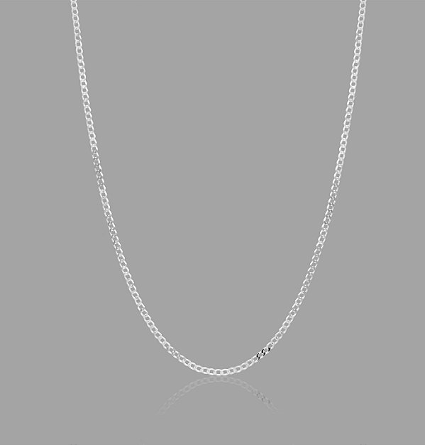 Corrente Em Prata 925 Elo Grumet 2mmx50cm