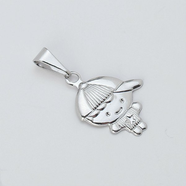 Pingente Em Aço 316l Menininho 24mm