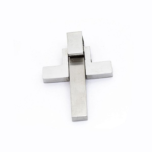 Pingente em Aço Inoxidável Cruz Articulada