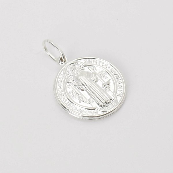 Pingente Em Prata 925 São Bento 16mm