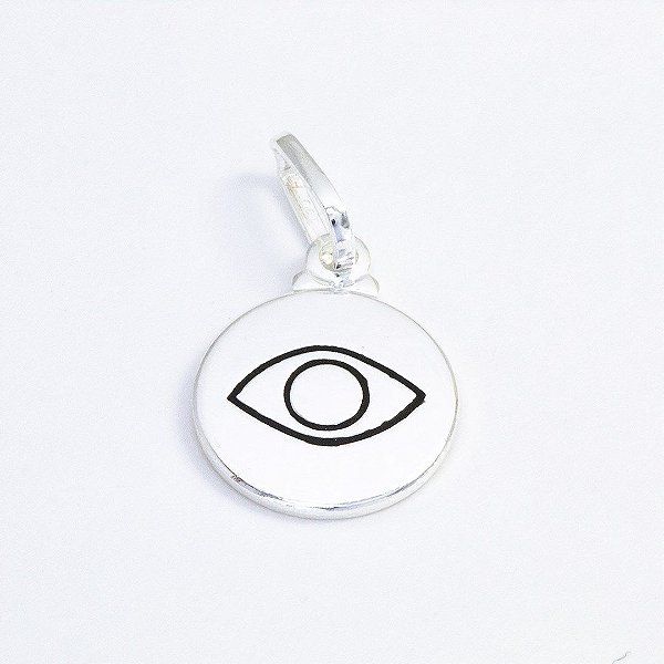 Pingente em Prata 925 Redondo com Olho