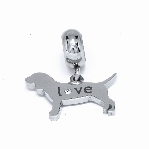 Berloque em Aço cirúrgico 316lPingente Dog Love