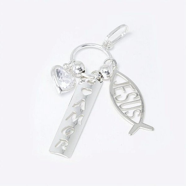 Pingente Prata Patuá Jesus