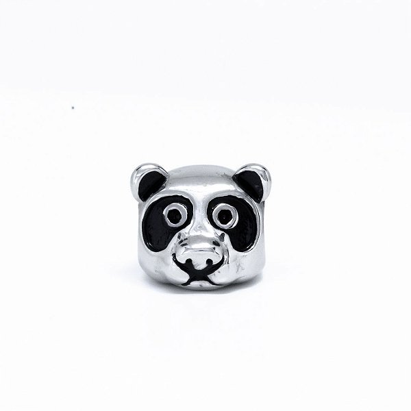 Charm em Aço Inoxidável Panda