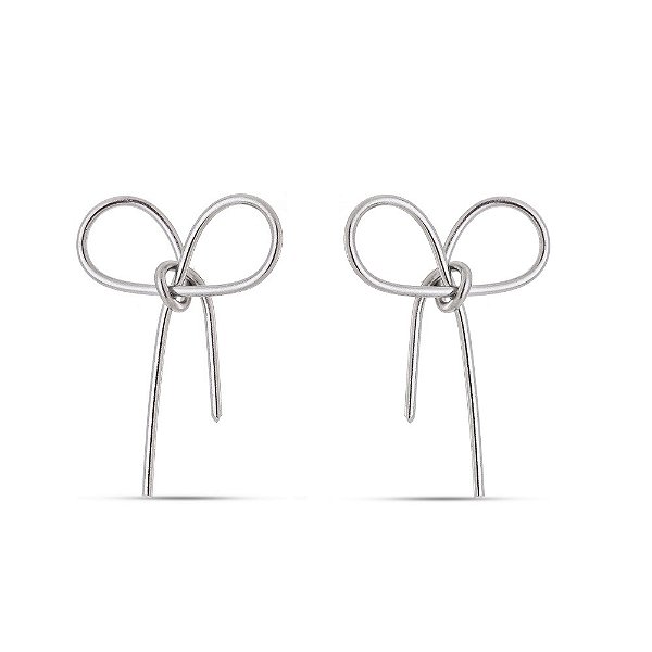 Brinco Aço Inox 316L Laço Duplo