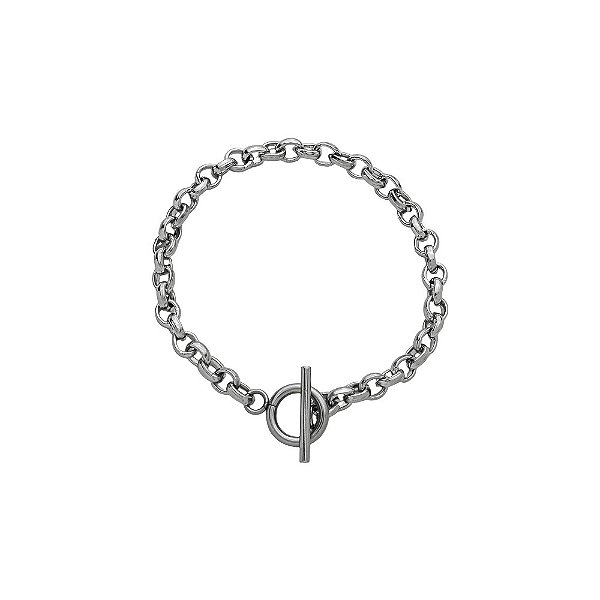 Pulseira Em Aço Inox 316 L Elo Português 18cm com Fecho TF