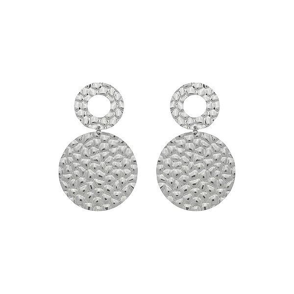 Maxxi Brinco Em Aço Inox 316L Formas Geométricas Base Redonda Furo central