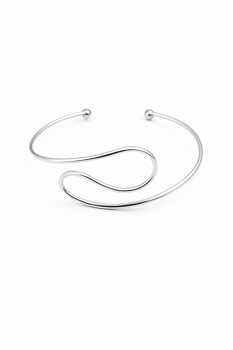 Bracelete em Aço Inox onda dupla