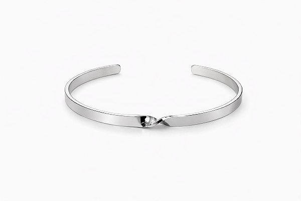 Bracelete em Aço Inox 316L torcido 1 volta