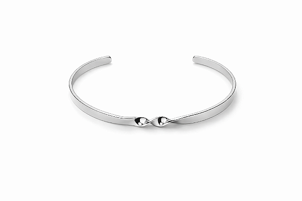 Bracelete em Aço Inox 316L torcido 2 voltas