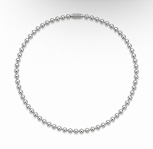 Chocker Bolinhas em Aço Inox 6mm Fio Rígido 45cm