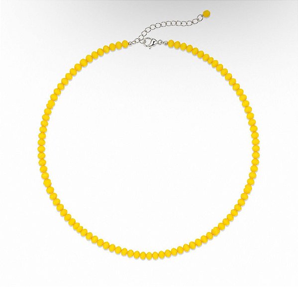 Choker em Cristais Lapidados 4mm com Aço 316L Hipoalergênico
