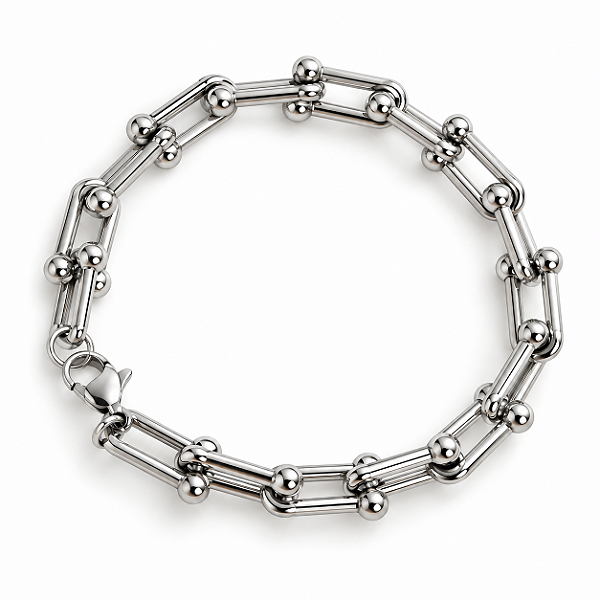 Pulseira Em aço Inox 316L Alta Joalheria Design Moderno e Sofisticado