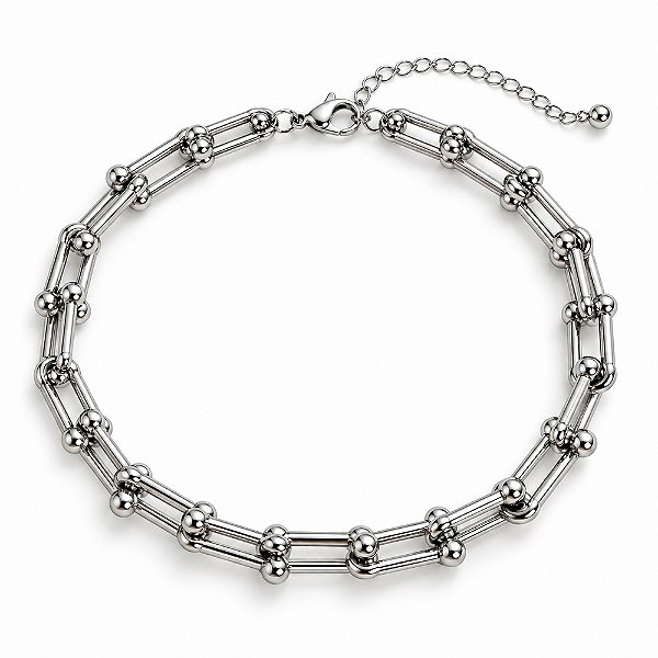 Chocker Aço Inspirado em Alta Joalheria 35cm +10cm extensor