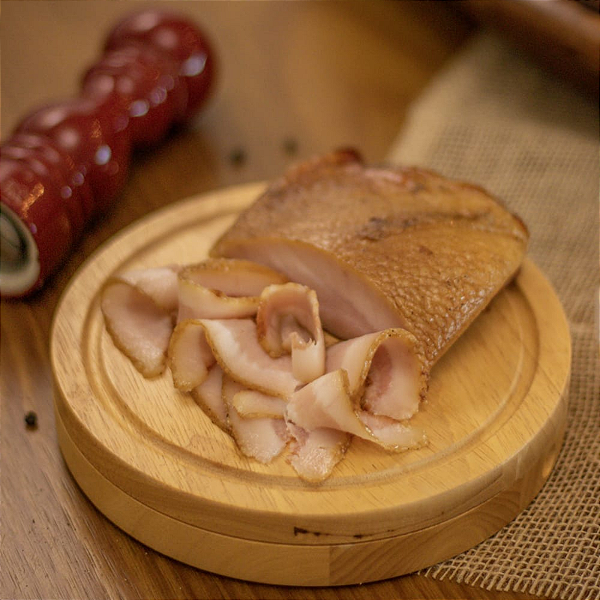 GUANCIALE CURADA E DEFUMADA ARTESANAL SEM PELE 866g